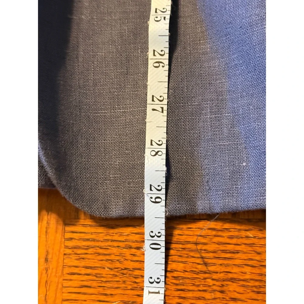 Casual Corner & Company Blue Linen Bulgaria‎ Blazer Suit Jacket Womens Size 12